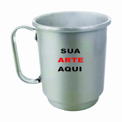 Caneca Personalizada em Aluminio Fosco - 500 ml - 17 OZ - C007