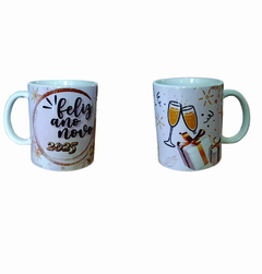 Caneca Personalizada Reveillon 2025 Branca em Ceramica - 325 ml - 11OZ - C004