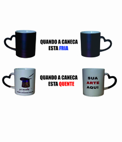 Caneca MAGICA em ceramica com alca coracao - 325 ml - 11OZ - C006