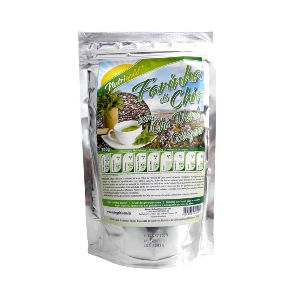 Farinha de Chia com Ch Verde e Col geno 200g