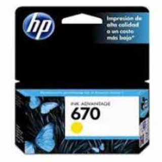 CARTUCHO HP 670 AMARILLO CZ116 - comprar online