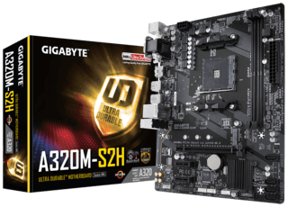 MOTHERBOARD GIGABYTE AM4 GA-A320M-S2H BOX M-ATX - comprar online