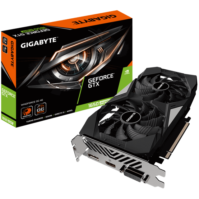 PLACA VGA 4GB GTX 1650 SUPER GIGABYTE WINDFORCE OC 4G