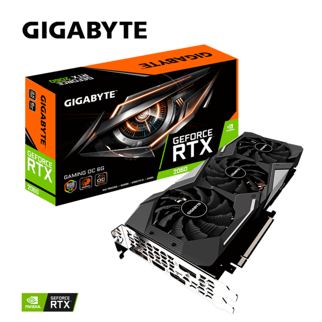 PLACA VGA 6GB RTX 2060 GIGABYTE GAMING OC PRO 6GD