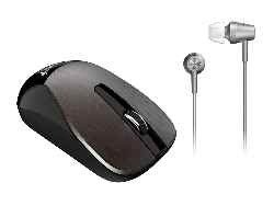 MOUSE GENIUS HM-8015 WIRELESS + AURI IN EAR SILVER