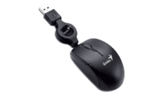 MOUSE GENIUS MICROTRAVELER USB BLACK RETRAC - comprar online