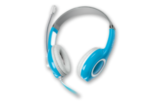 AURICULAR C/MIC Y C/ VOL AZUL- NOGAVOICE - WPG Ecommerce