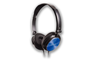 AURICULAR PC/MP3 C/CONTROL VOL AZUL METALIZADO