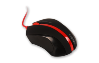 MOUSE USB 1200 DPI -LINE COLOR- NEGRO-- ROJO - WPG Ecommerce