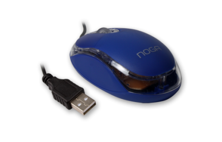 MOUSE OPTICO USB AZUL - tienda online
