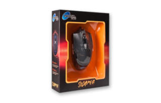 MOUSE GAMER 6D 2400 DPI-LED NEGRO en internet