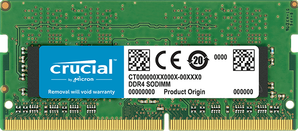MEMORIA SODIMM DDR4 4GB CRUCIAL 2666MHZ