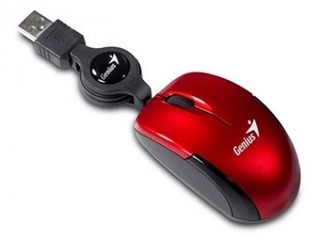 MOUSE GENIUS TRAVELER RETRACTIL USB RUBBY - tienda online