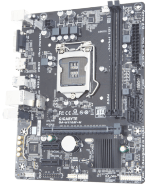 MOTHERBOARD GIGABYTE S1151 GA-H110M-H DDR4 BOX M-ATX HDMI/ - comprar online