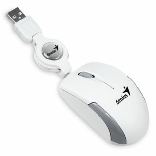 MOUSE GENIUS MICRO TRAVELER RETRACTIL V2 USB WHITE - comprar online