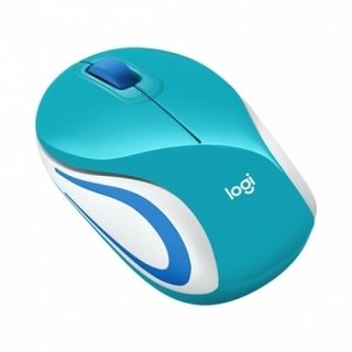 MOUSE MINI INALµMBRICO M187 BRIGHT TEAL LOGITECH - comprar online