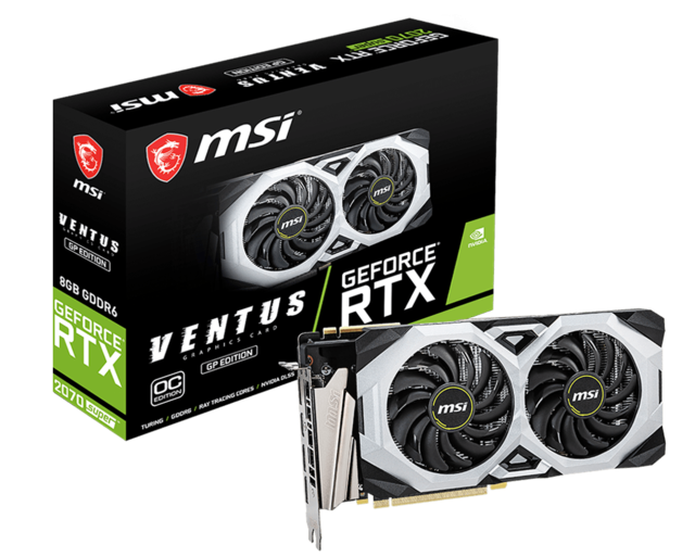 PLACA VGA 8GB RTX 2070 SUPER MSI VENTUS GP OC