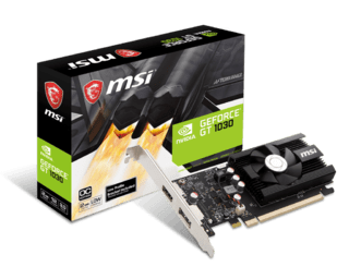 PLACA GEFORCE GT 1030 2GD4 LP OC MSI