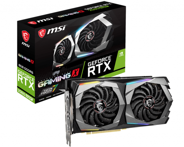 PLACA VGA 8GB RTX 2060 SUPER MSI GAMING X