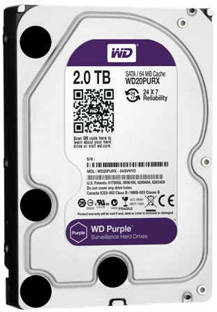 HD 2 TB WD S-ATA III INTELLIPOWER 64 MB PURPLE - comprar online