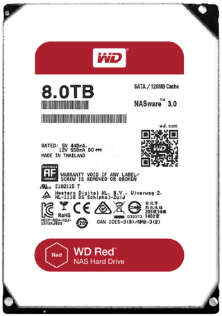 HD 8 TB WD S-ATA III INTELLIPOWER 64MB RED P/NAS en internet