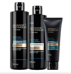 Kit Tratamento Nutrição Completa: 1 Shampoo + 1 Condicionador + 1 Máscara [Advance Techniques - Avon]