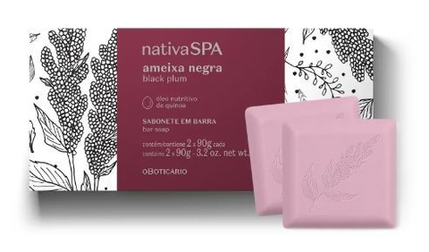 Sabonete em Barra Ameixa Negra 2x90g [Nativa Spa - O Boticário]