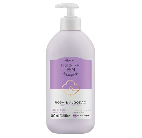 Loção Hidratante Corporal Rosa e Algodão 400ml [Cuide-se Bem - O Boticário] - comprar online