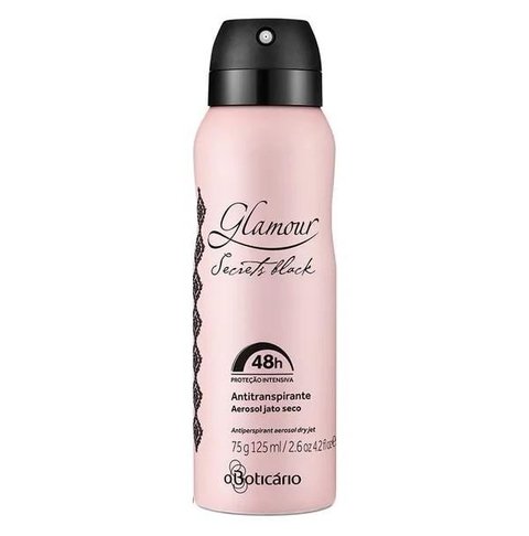 Glamour Secrets Black Desod. Antitranspirante Aerosol 75g [O Boticário]