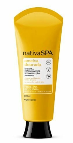 Máscara Reconstrução Radiante Ameixa Dourada 200ml [Nativa Spa - O Boticário]