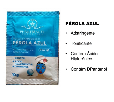 Máscara Facial Hidroplástica Pérola Azul [Phállebeauty]