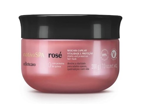 Máscara Vitalidade E Proteção Rosé 200g [Nativa Spa - O Boticário]