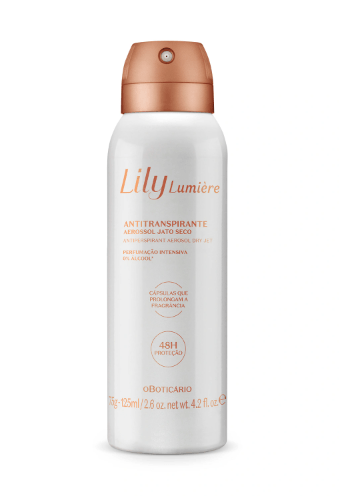 Desodorante Antitranspirante Aerosol Lily Lumière 75g [O Boticário]