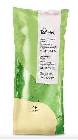 Sabonete Líquido em Gel Alecrim e Sálvia 300ml [Tododia - Natura]