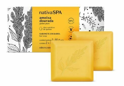 Sabonete em Barra Ameixa Dourada 2x90g [Nativa Spa - O Boticário]