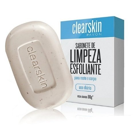 Sabonete Facial em barra de Limpeza Esfoliante 70g [Clearskin - Avon]