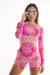 Vestido Ananda Tule Tie Dye Pink - MYSTIC