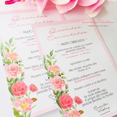 Mensagem para mesa convidados casamento rosas