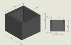 Forma manual de pilar 25x25x19cm - comprar online