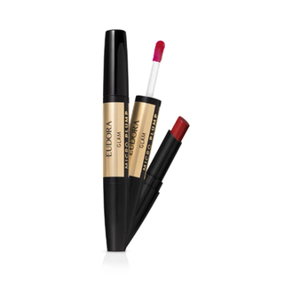 Batom Eudora Duo Vermelho Único Glam Micro Plump 1,8g