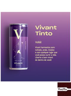 Vinho Tinto Vivant 269 ml - em lata - comprar online