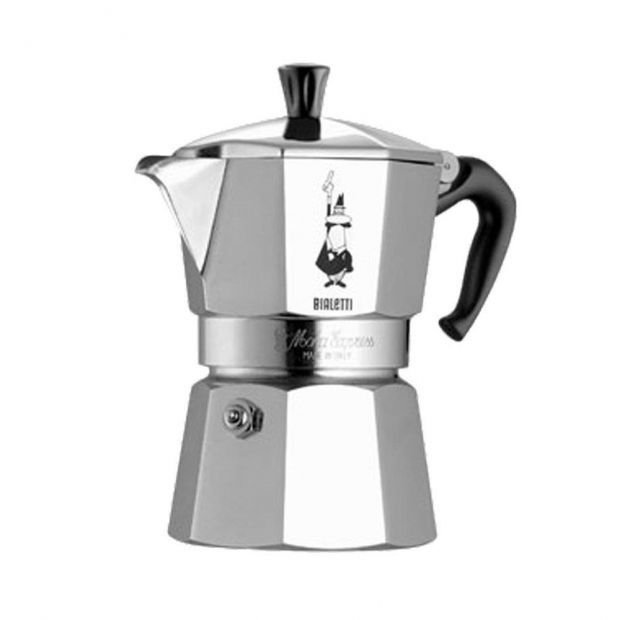 Cafetera Bialetti Moka Negra Capacidad 3 Tazas — Mis Petates