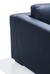 Sofa Lisa de tapicería en cuero de color negro.