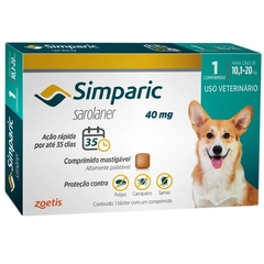 Simparic para Cães de 10,1 a 20 Kg (40 mg)