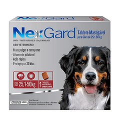 NexGard 136 mg para Cães de 25,1 a 50 Kg - idealpet
