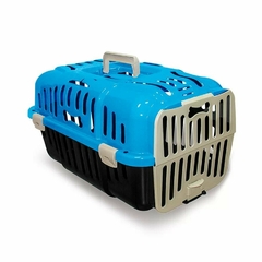 Caixa de Transporte Furacão Pet Joy Azul n.1 para Cães e Gatos