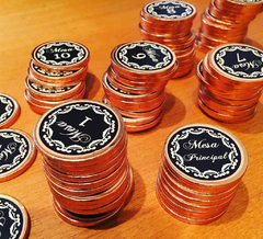 Monedas y Chocolates 8 gr. (Indicadores de mesa) - comprar online