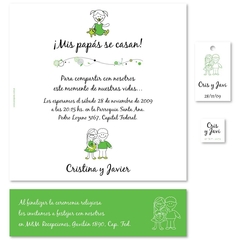 casamiento  papás se casan arte invitaciones weddings cards personalizada