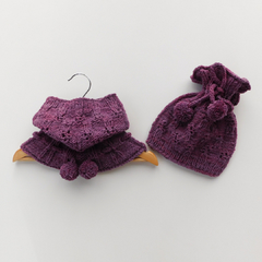 Cuello gorro Nuni violeta - EntramadoSur. Moda infantil sostenible