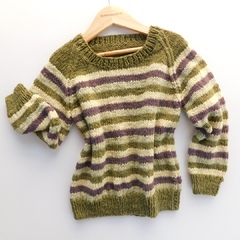 Sweater rayado verde - comprar online